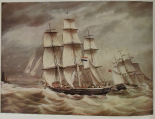 ODERWALD, Jan. - Het Nederlandsche zeilschip van 1800 tot het einde. Met een voorwoord van W. Voorbeijtel Cannenburg.