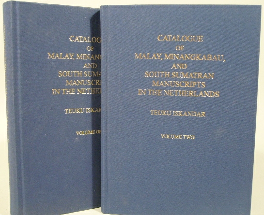 ISKANDAR, Teuku. - Catalogue of Malay, Minangkabau, and South Sumatran manuscripts in the Netherlands.