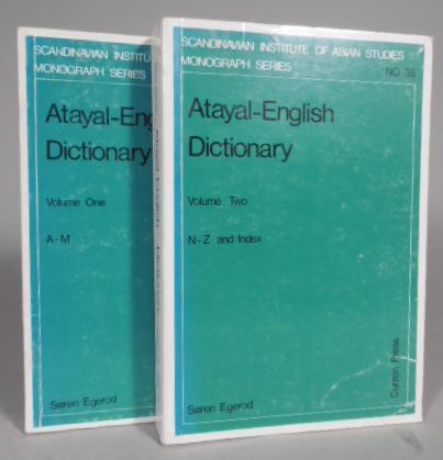 EGEROD, Sren. - Atayal-English dictionary.