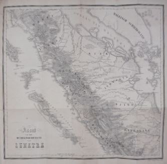 SUMATRA. - Kaart van het middengedeelte van Sumatra.